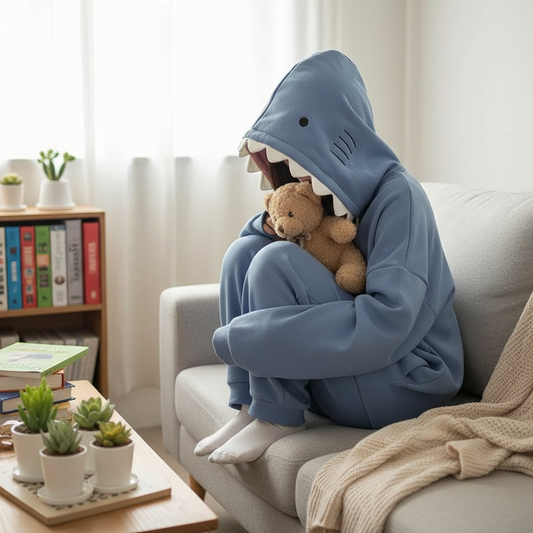 Funny Shark Patchwork oversized unisex